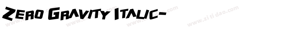 Zero Gravity Italic字体转换
